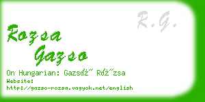 rozsa gazso business card
