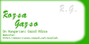 rozsa gazso business card